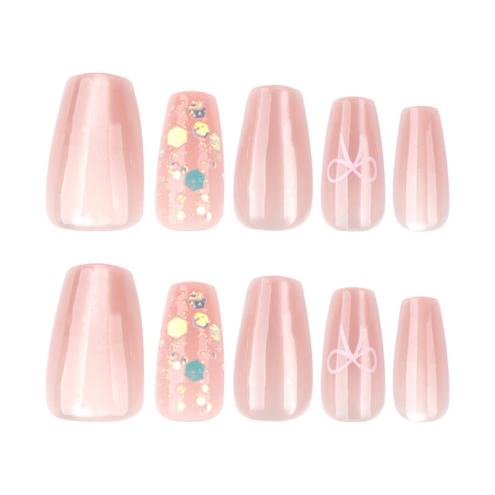 Artful Nail Extensions with Colorful Accents Bowlift
