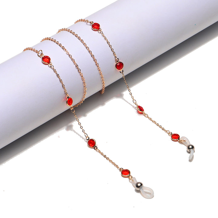 Elegant Gemstone Eyewear Chain Bowlift