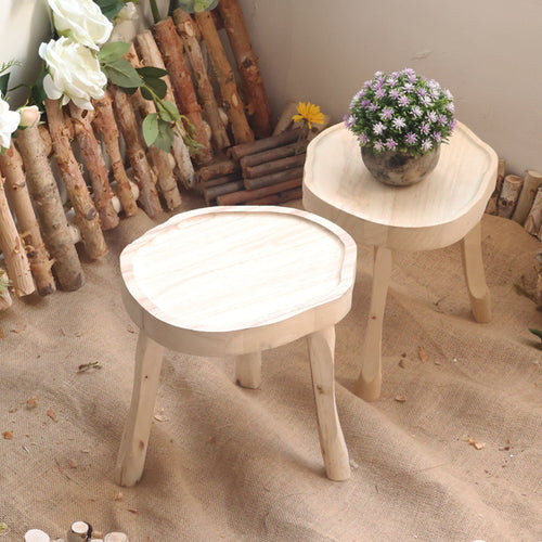 Elegant wood side table Bowlift