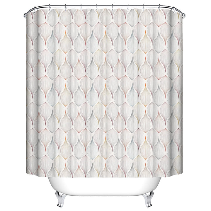 Modern Leaf Textured Shower Curtain Bowlift