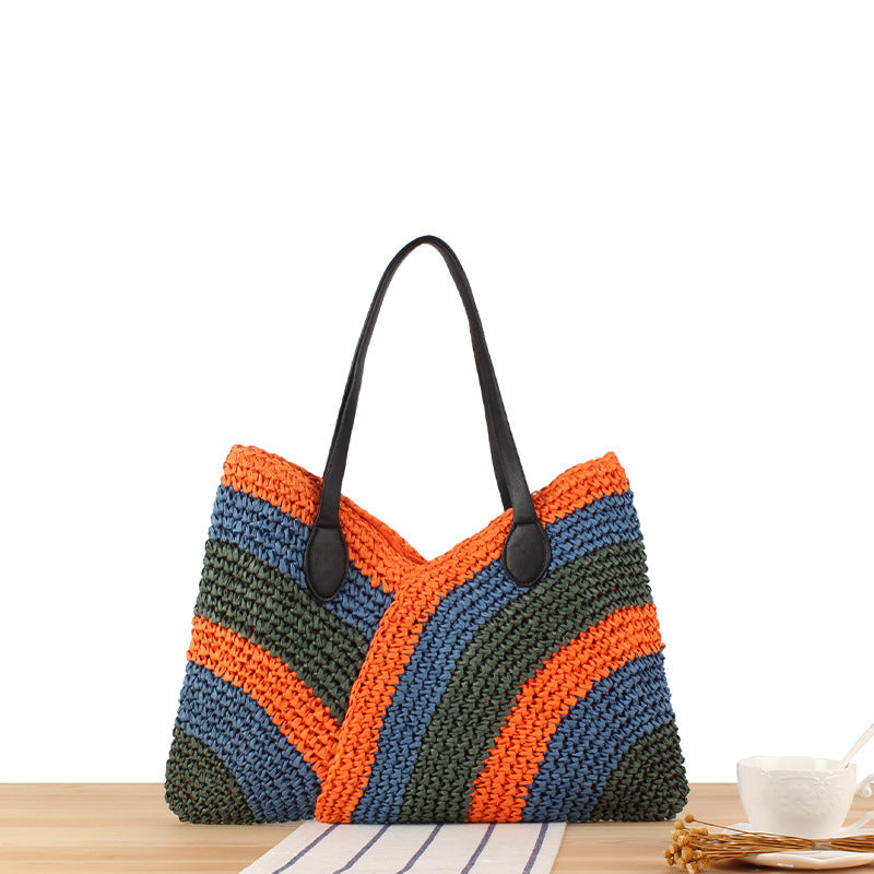 Handbag In Modern Wave Pattern Bowlift