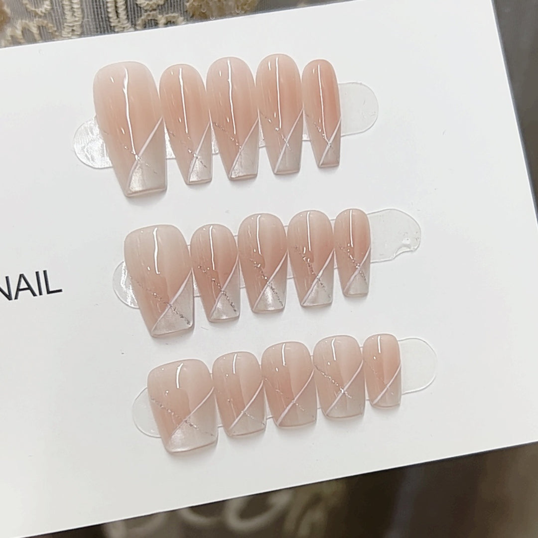 Artistic Marble-Effect Press-On Nails Bowlift