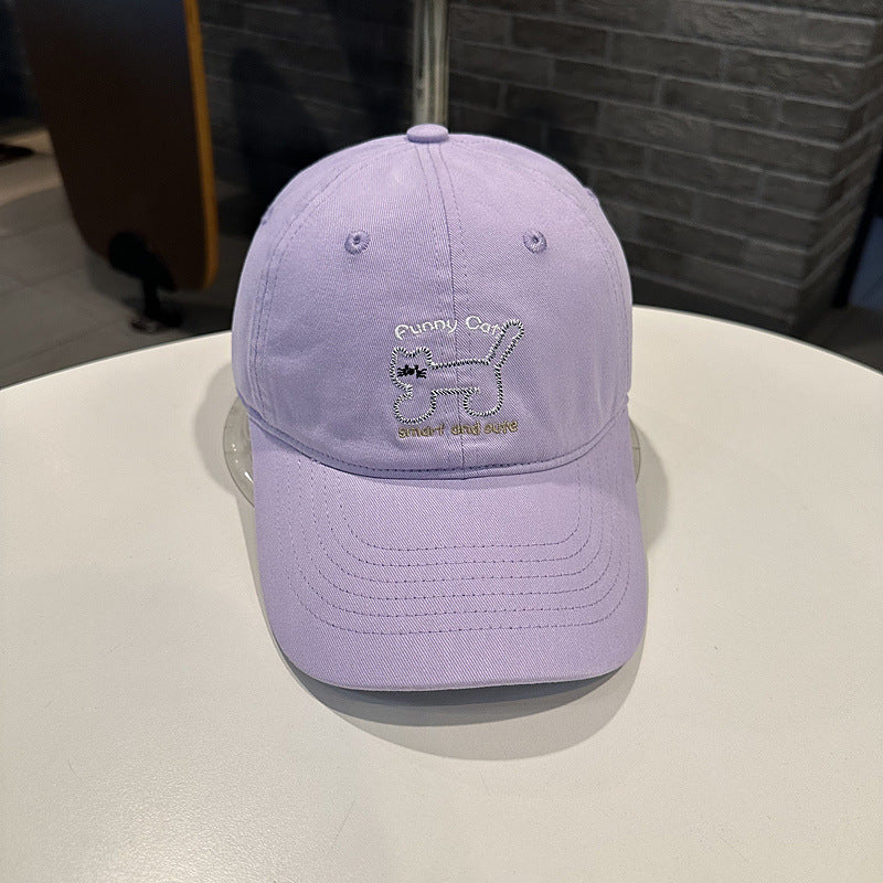 Women's Playful Cat-Themed Baseball Cap Bowlift