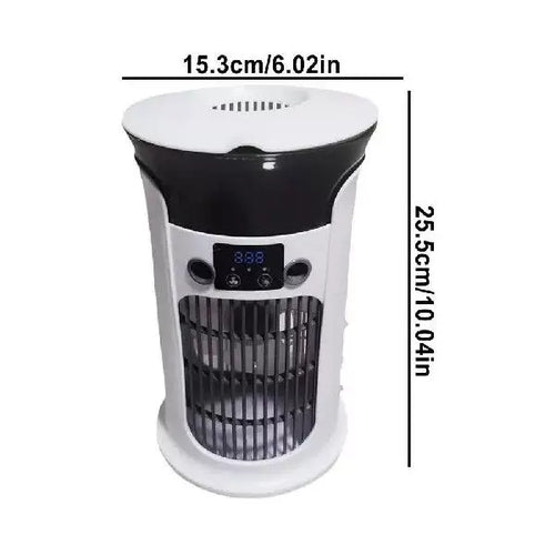 Unisex one size compact portable oscillating tower fan with digital display adjustable airflow and USB charging Bowlift
