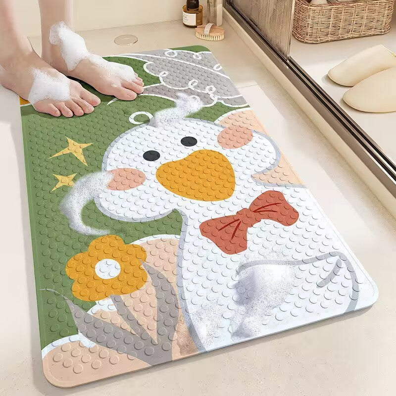 Cartoon-Themed Bath Mat Bowlift
