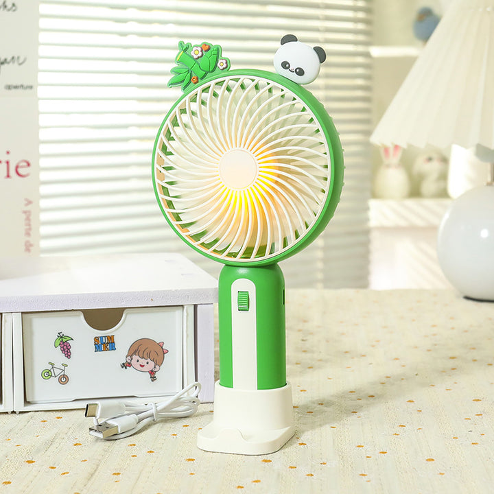 Women's Portable Hand Fan with Playful Animal Design Bowlift