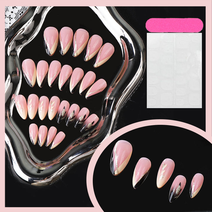 Elegant Stiletto Press-On Nail Tips Set Bowlift