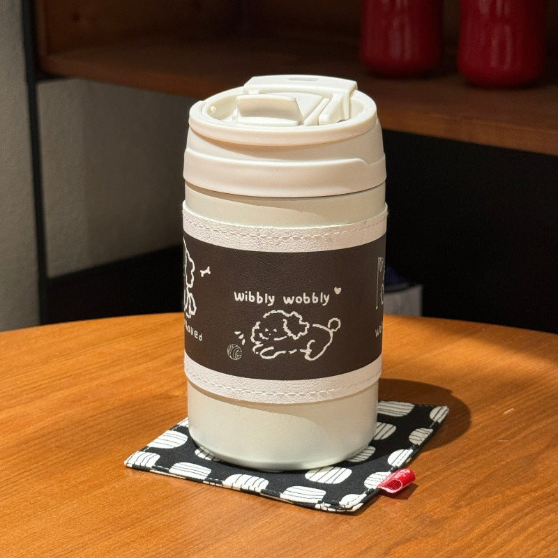 Women's Insulated Thermo Mug with Cute Animal Design Bowlift