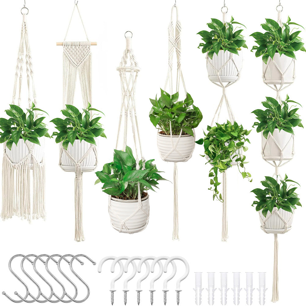 Macrame Plant Hanger Set Bowlift