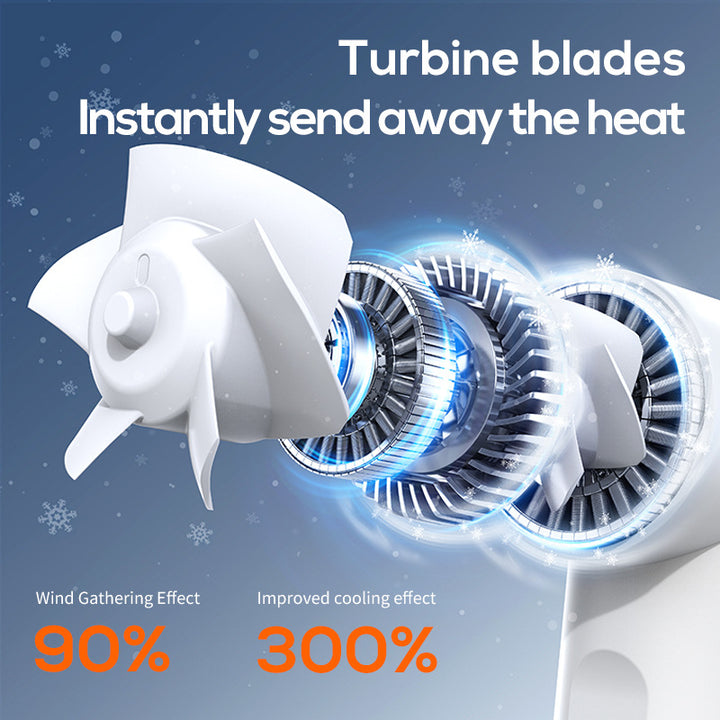 Women portable mini fan with rechargeable battery and three speed settings Bowlift