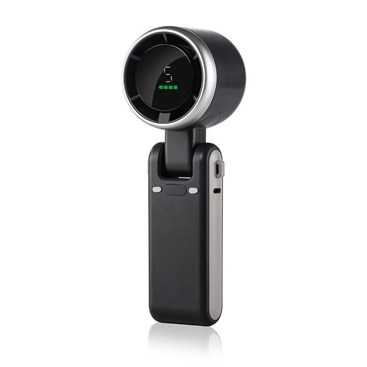 Unisex nan compact foldable handheld fan with digital battery charge display and adjustable tilt head Bowlift