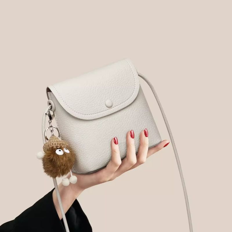 Compact Textured Crossbody Bag Bowlift