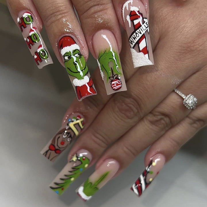 Christmas-Themed 3D Nail Art Set Bowlift