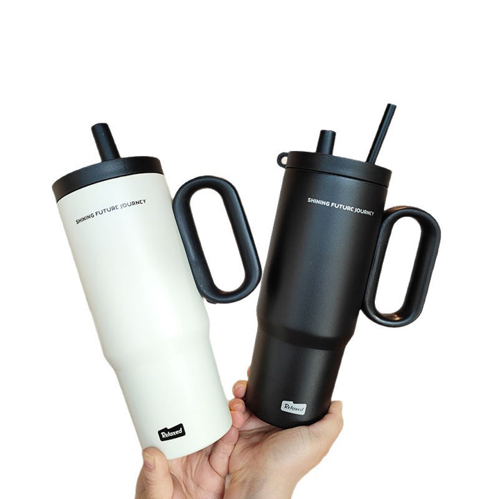 Women insulated drinking container with ergonomic handle Bowlift