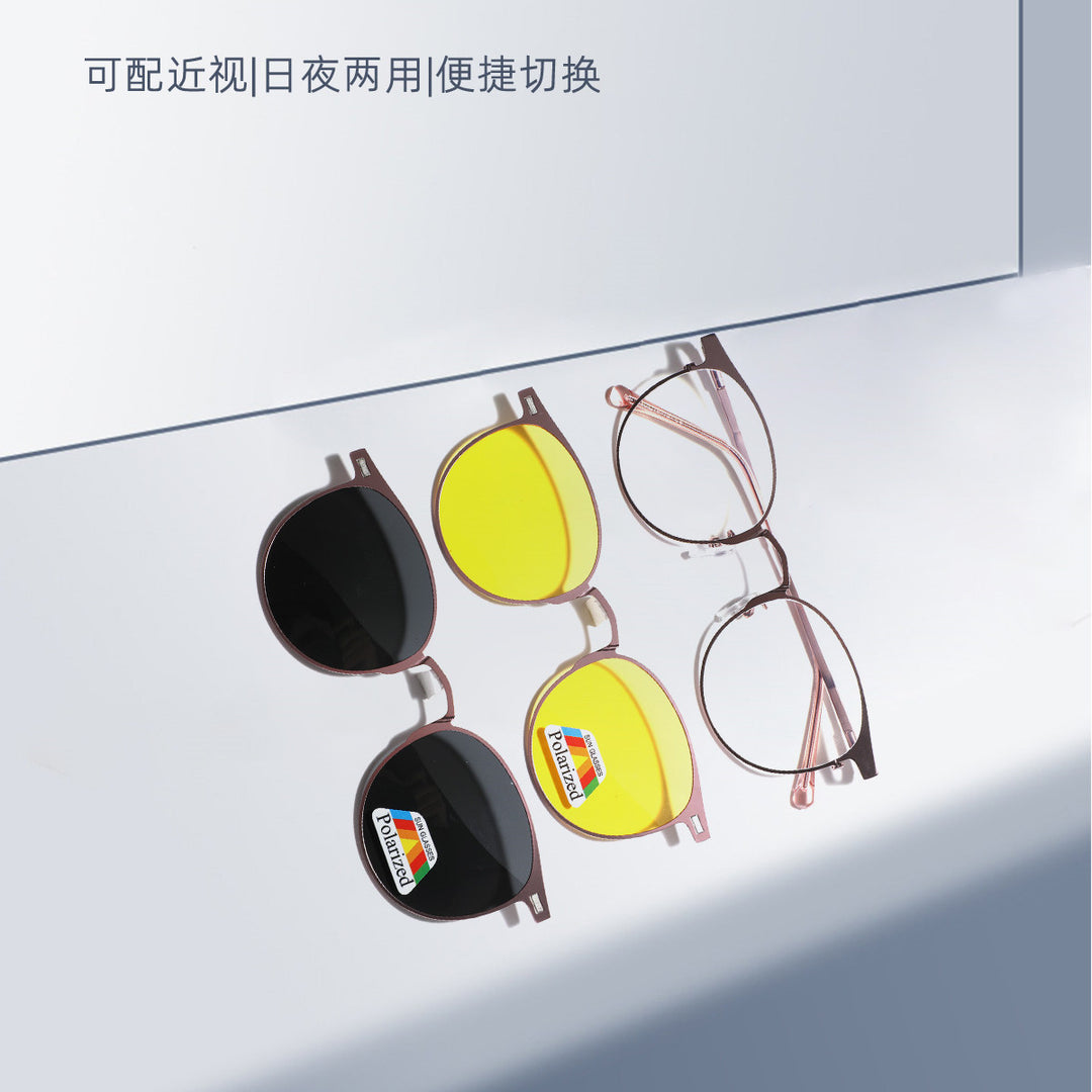 Women's fashionable sunglasses with interchangeable lenses and polarized technology Bowlift