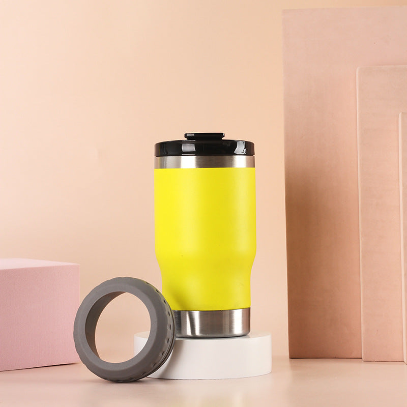 Women Insulated Travel Mug with Non-Slip Silicone Ring Bowlift