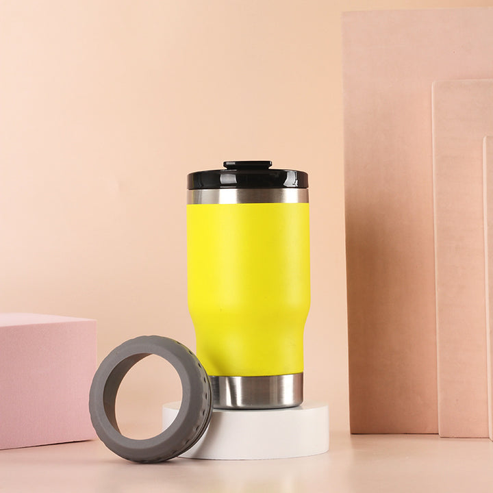 Women Insulated Travel Mug with Non-Slip Silicone Ring Bowlift