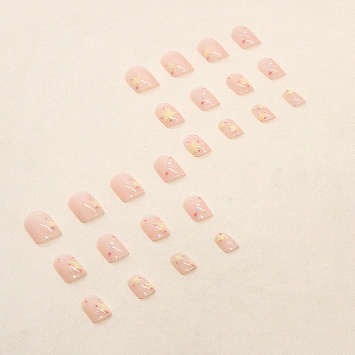 Artistic Star-Themed Press-On Nail Tips Bowlift