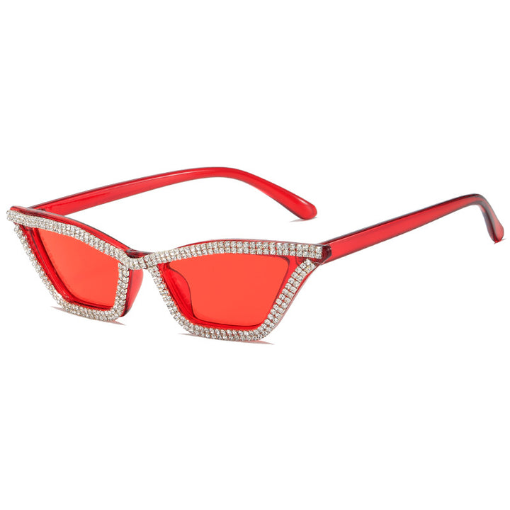 Women extravagant Cat-Eye sunglasses with sparkling crystal frame Bowlift