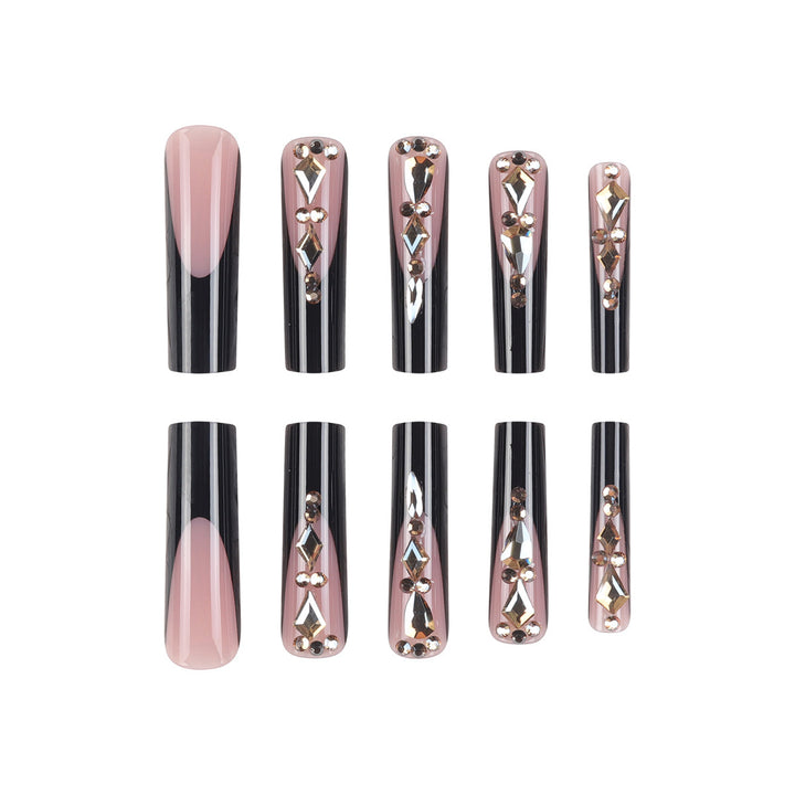Glamorous Stiletto Press-On Nails with Rhinestone Accents Bowlift 1789085937