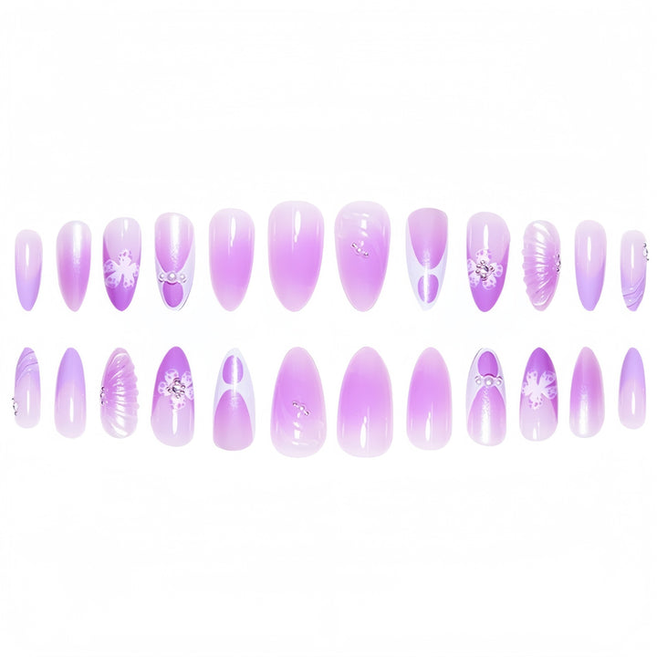 Artistic Floral Fantasy Press-On Nail Extensions Bowlift