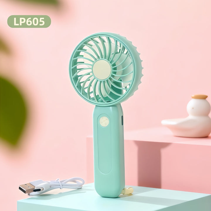 Women's Portable USB Mini Hand Fan with Flexible Tilt Mechanism Bowlift