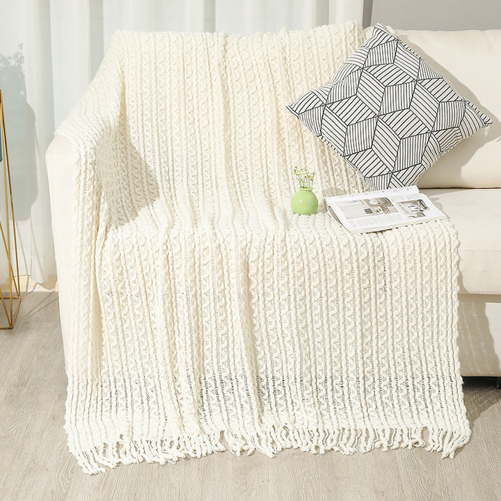 Women high-quality knitted blanket Bowlift