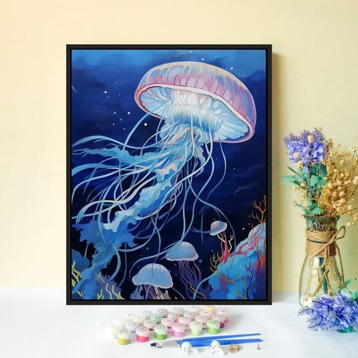 Jellyfish-Inspired Canvas Wall Art Bowlift
