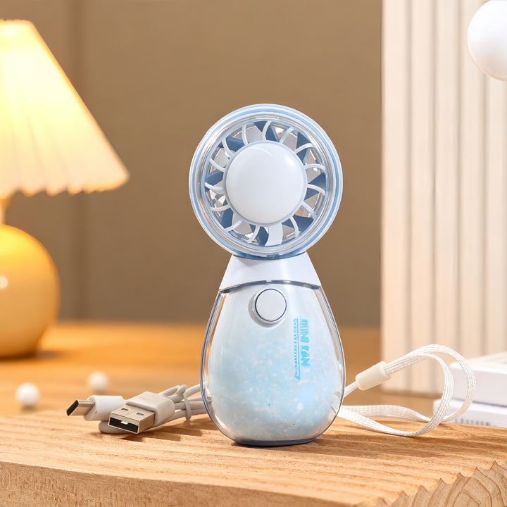 Women's Portable Mini Hand Fan with Animal Design and USB Charging Function Bowlift