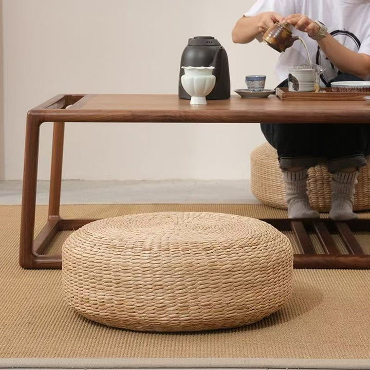 Handcrafted Natural Fiber Pouf Bowlift