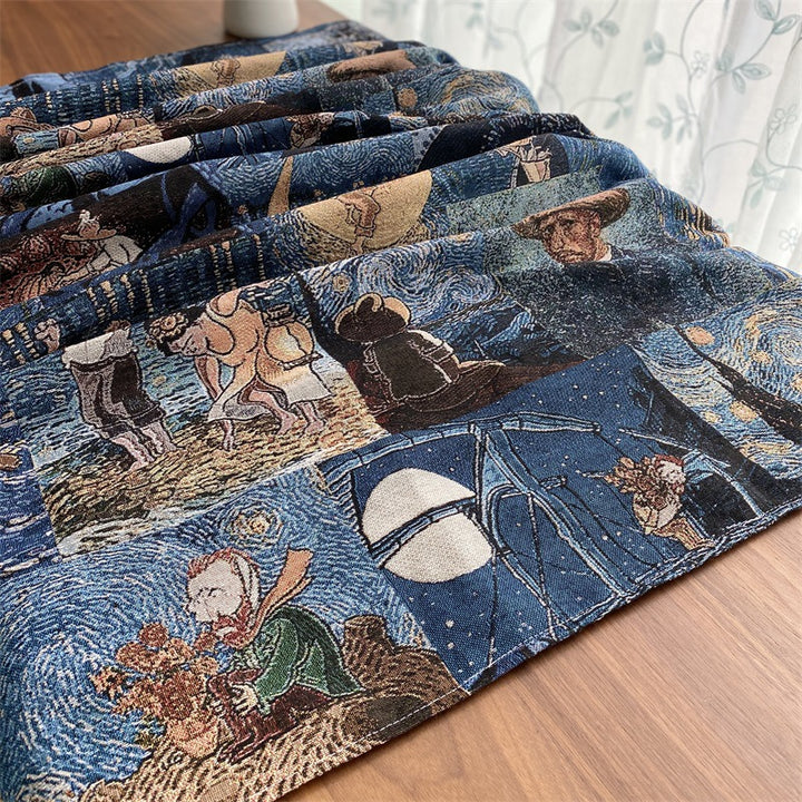 Artistic Van Gogh Pattern Throw Blanket