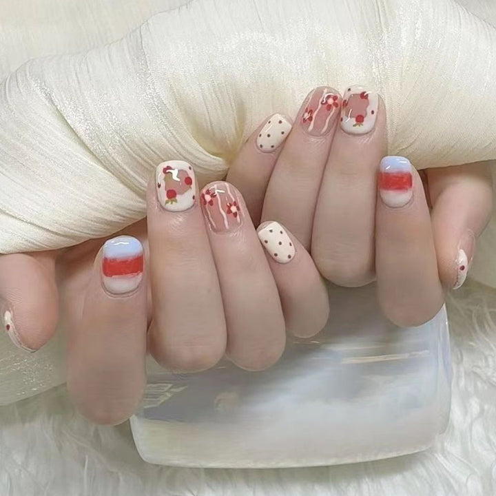 Creative Cartoon-Themed Press-On Nails Bowlift