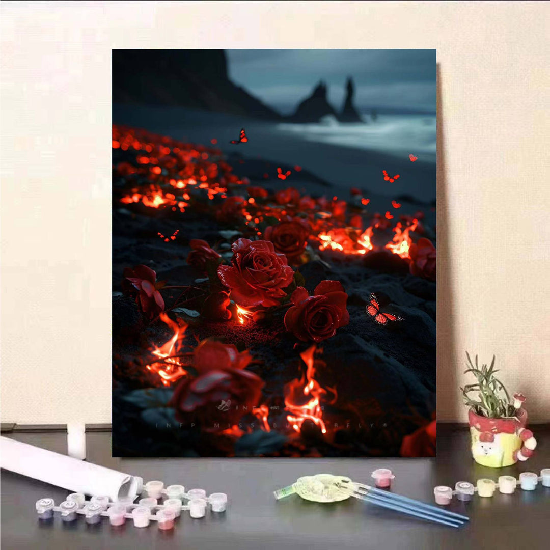 Floral Fantasy Paint by Numbers Wall Art Bowlift