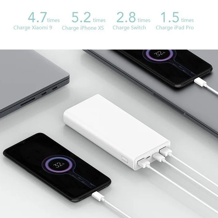 High-capacity portable power bank with dual USB-A outputs and USB-C input/output Bowlift