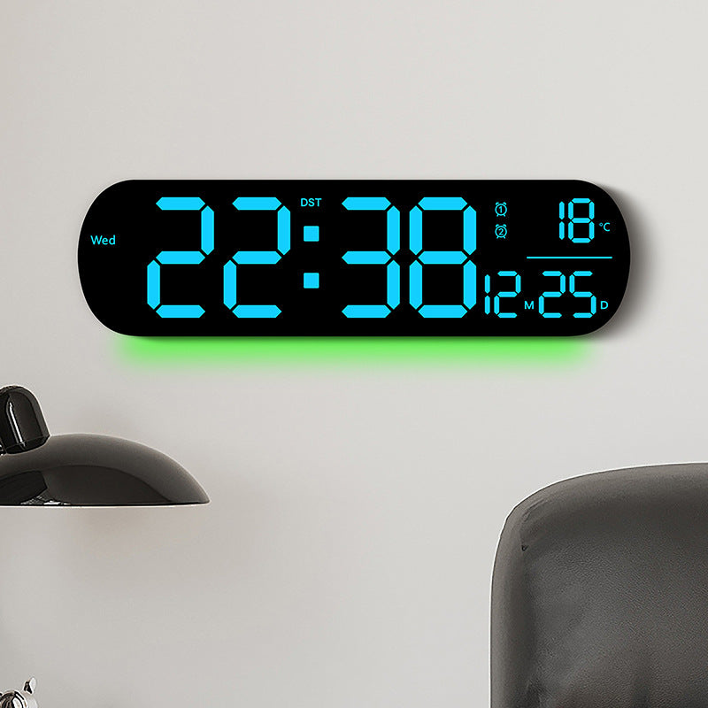 Digital LED Alarm Clock with Multifunctional Display Bowlift