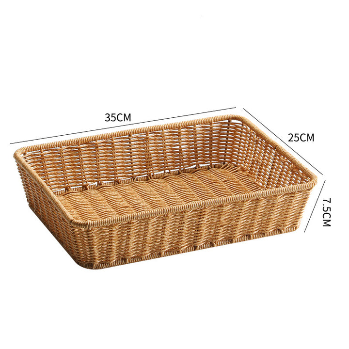 Unisex Rectangular Storage Basket made of hand-woven material Bowlift
