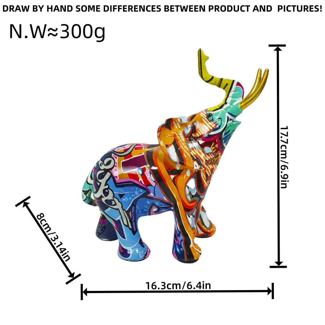 Artistic elephant figure with colorful design Bowlift