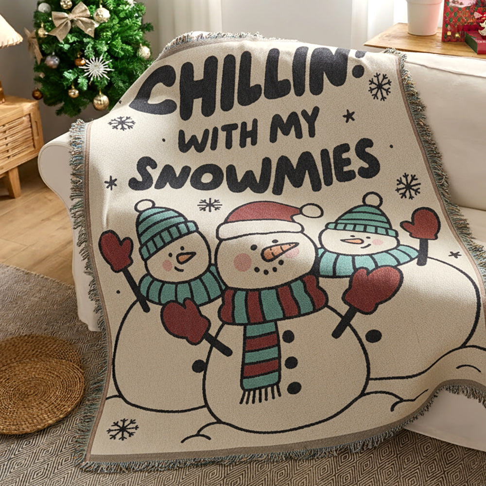 Festive Holiday-Themed Throw Blanket