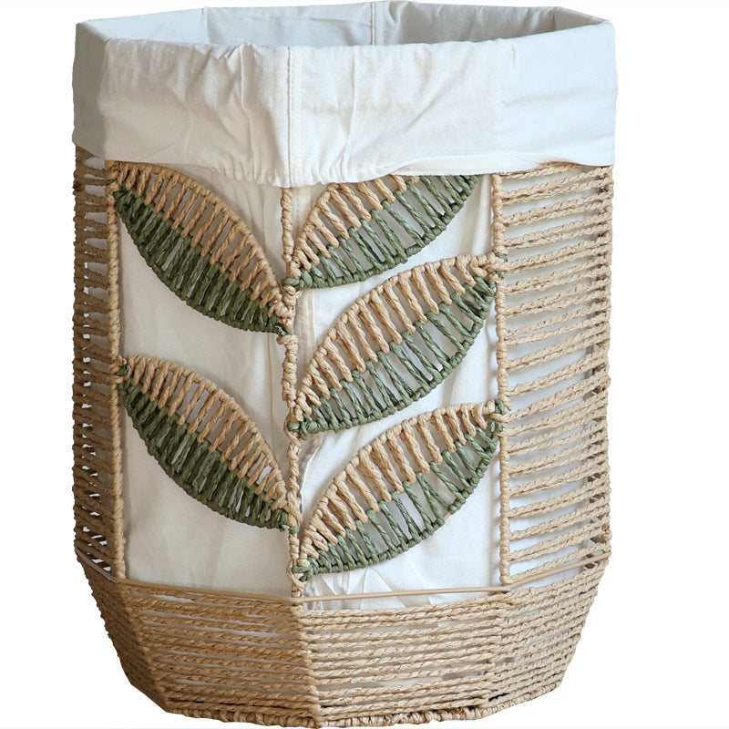 Rustic laundry basket with floral pattern Bowlift