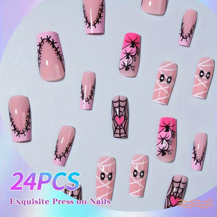 Halloween-Themed Art Nail Set Bowlift