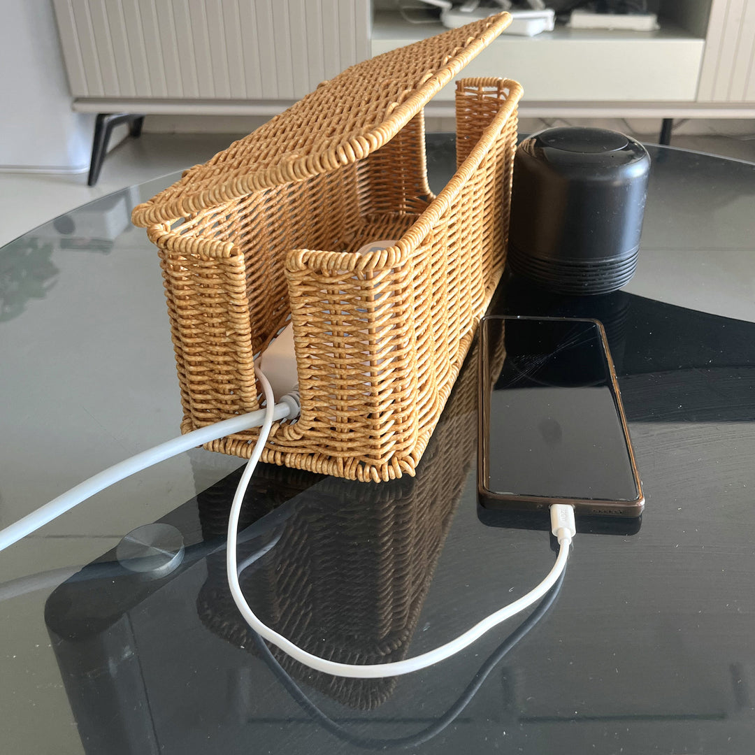 Decorative Woven Charging Station Bowlift