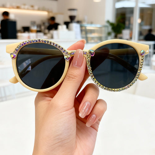 Crystal-Embellished Cat-Eye Sunglasses Bowlift