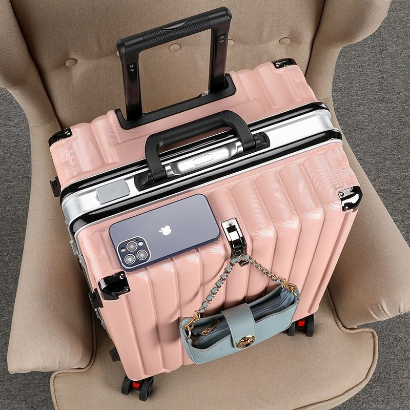 Hard Shell Trolley With Integrated Usb Charging Port And Multifunctional Storage Bowlift
