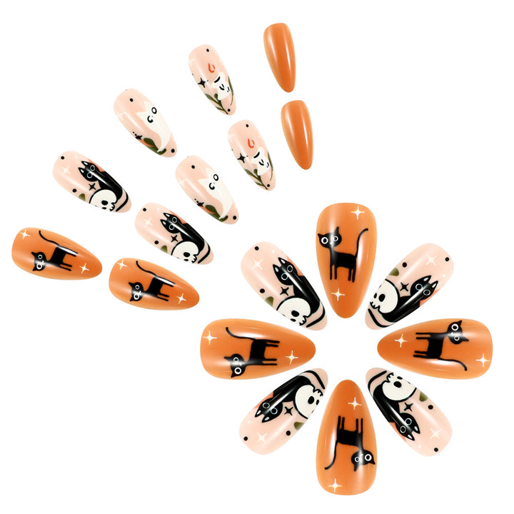 Artistic Press-On Nail Art With Whimsical Animal Designs Bowlift