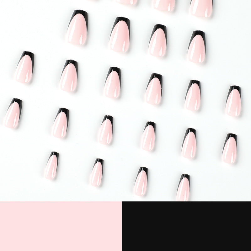 Elegant stiletto nails with contrasting French tip Bowlift