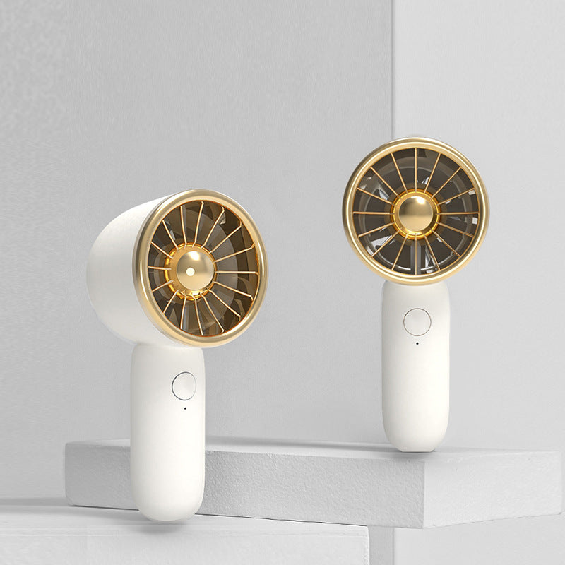 Unisex compact rechargeable handheld fan with quiet turbine fan Bowlift