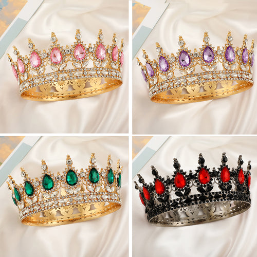 Ladies Luxurious Festive Crown with Shining Gemstones Bowlift