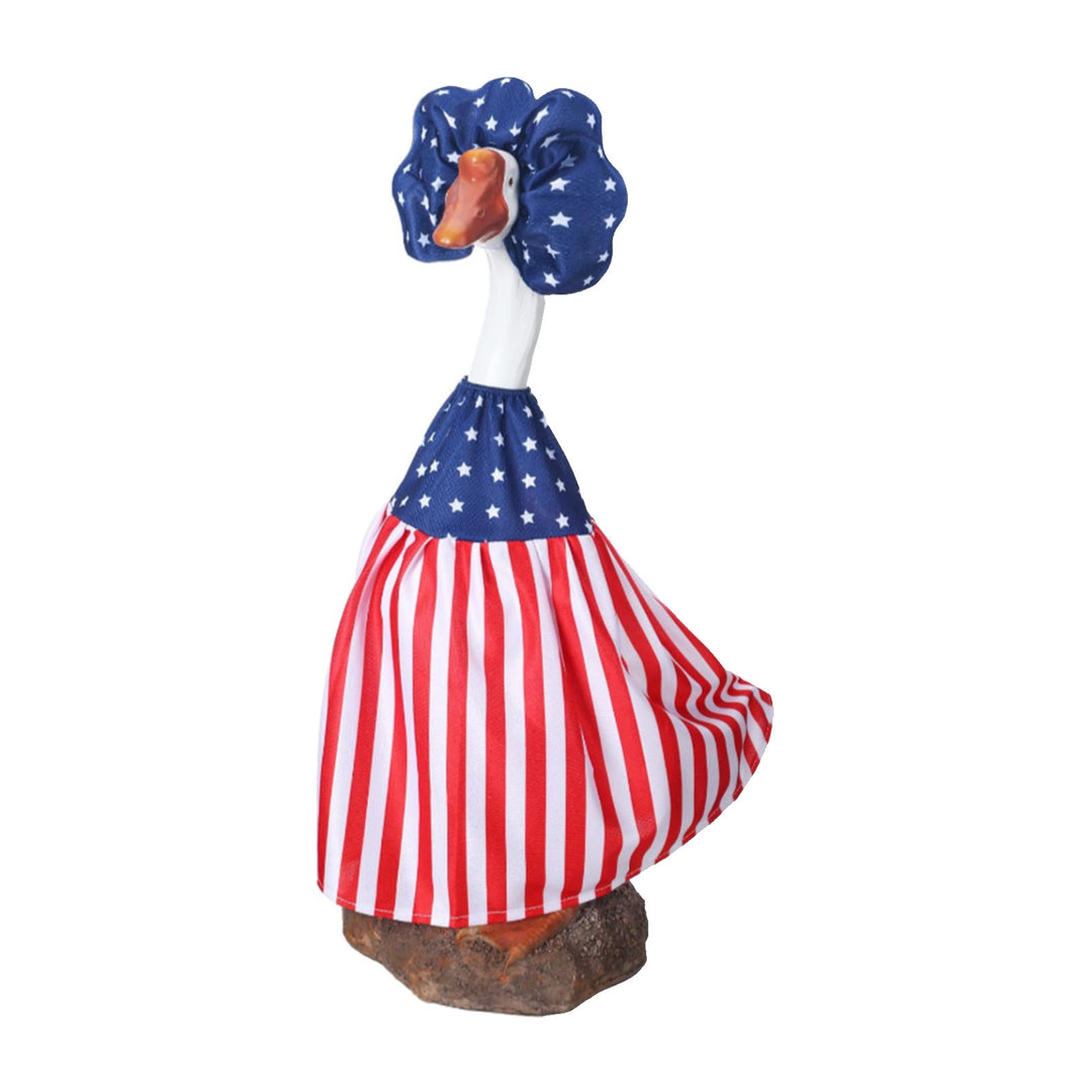 Unisex decorative fabric gander with patriotic costume and removable top hat Bowlift