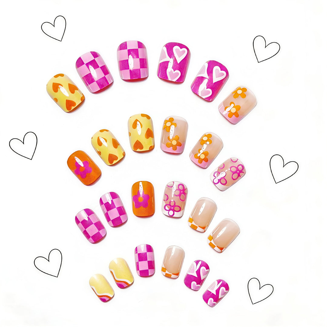 Vibrant Floral Nail Art Bowlift