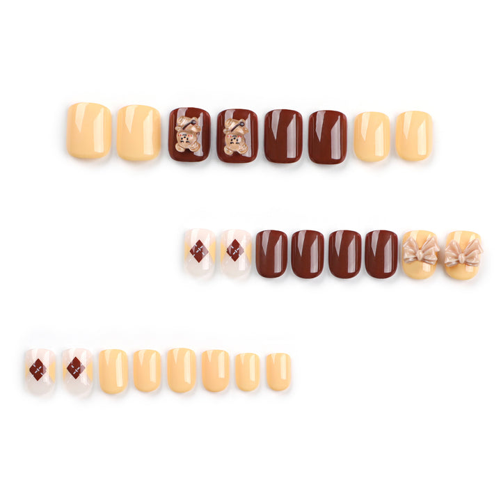 Artful nail extensions in modern design with flower accents Bowlift